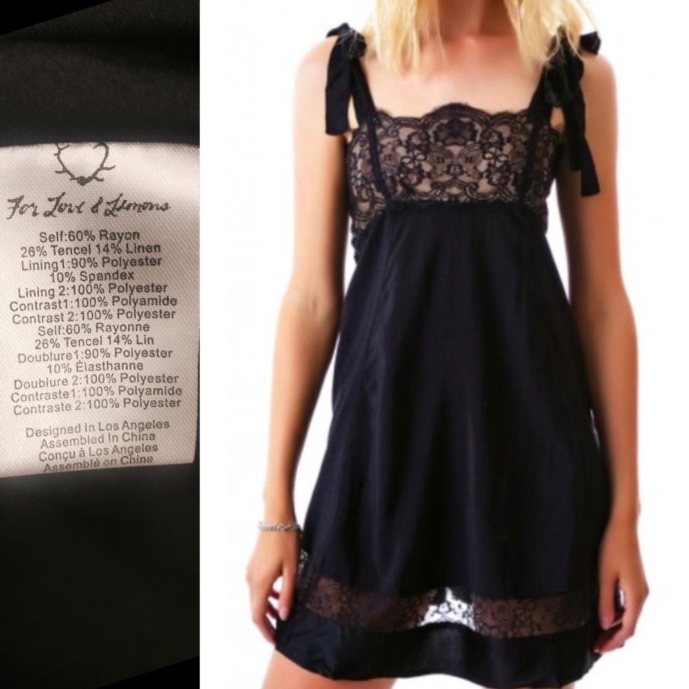FOR LOVE AND LEMONS Bo Peep dress in black